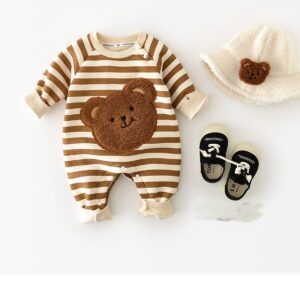 2 (11) Enterito de Algodon con Oso Bordado