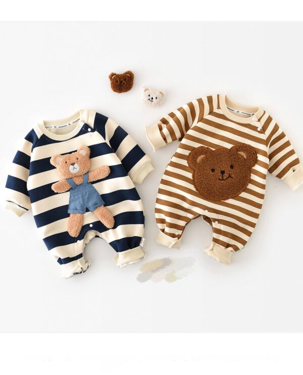 2 (9) Enterito de Algodon con Oso Bordado