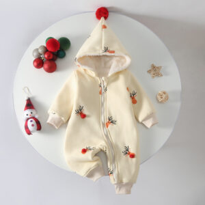 6 (5) Enterito con Renos de Algodon forrado con Polar