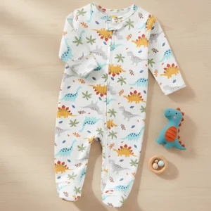 Enterito de Algodón Liviano con Cierre y Saquito de Lana